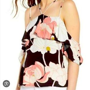 Cupcakes and Cashmere Bixby Strappy Floral Blouse